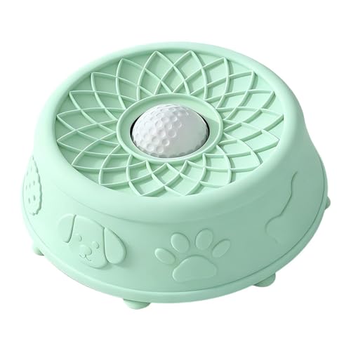 Slow Feeder Dog Bowls, Anti-Slip with Rolling Ball, Cat Slow Feeder, for Puppy Feeding Eating Licking Treats Snack Food Water Bo