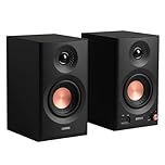 Edifier MR3 Powered Studio Monitor Speakers, Hi-Res Audio Certified Bluetooth V5.4 Active Bookshelf Speaker, 2.0 Computer with Headphone Output RCA AUX Balanced TRS Input (Black)