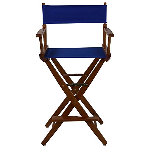 212 Main 206-34-032-13 30 in. Extra-Wide Premium Directors Chair Oak Frame with Royal Blue Color Cover
