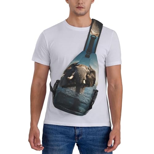 Bolso cruzado masculino tipo mochila para pecho miniatura 7