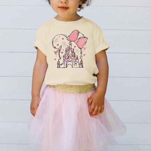 Image of Graphic Shirts for Girls Cute Bow T Shirt Kids Toddler Holiday Tshirt Vacation Trip Summer Tee Cotton Tops