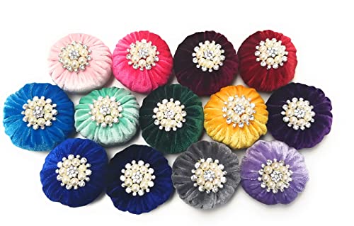 2" Royal Blue Velvet Emery Sand Filled Abrasive Pin Cushion for Sewing - 3.5 oz Emery Powder - Handmade in USA (2", Royal Blue) - Thumbnail 5
