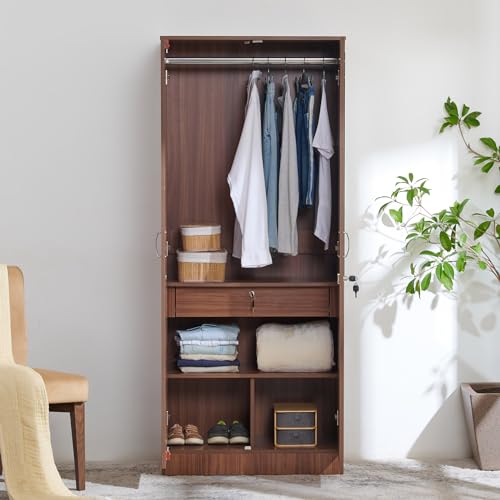 Image of Home Centre Helios Alton 2-Door Wardrobe with Mirror