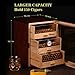 Marvero Cigar Humidors, Cedar Wood Humidor with Digital Hygrometer, Drawers, Humidifiers and Gold-plated Hardwares. cigar humidor cabinet for Men Husband Father, 150 Cigars Capacity Rosewood Color