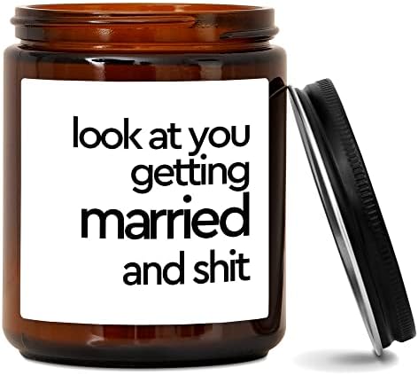 Scented Candle, Look at You Getting Married Candles Gifts for Women, Sister, Besties, BFF, Soy Candles for Home Scented, Home Decorations, Aromatherapy Candles, Amber Jar Candles(B007)