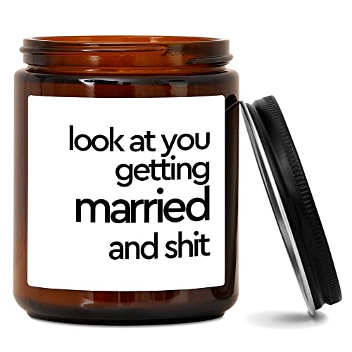 Scented Candle, Look At You Getting Married Candles Gifts For Women, Sister, Besties, Bff, Soy Candles For Home Scented, Home Decorations, Aromatherapy Candles, Amber Jar Candles(B007) #TOP3