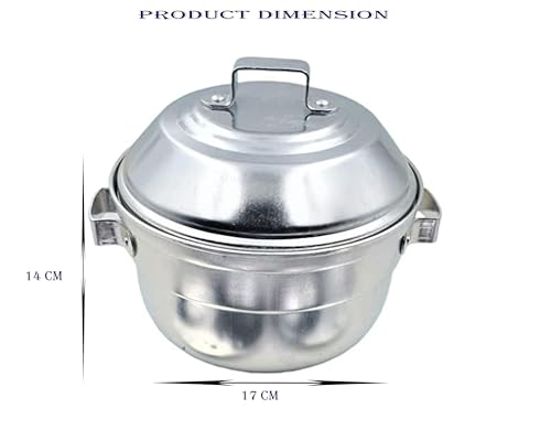 Image of Q8 TWINKLE Aluminium Idly /Idiyappam Maker-Steamer-Cooker (Hard-Anodized Aluminum).Non Induction Idli Maker (2 Plates, 7 Idlis)