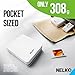 Nelko Photo Printer, PP01 Color Mini Portable Printer, Instant Smartphone Inkjet Printer, Sticky-Back Rechargeable Portable Picture Printer for iOS & Android, for Christmas Family, White