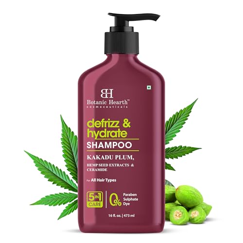 Image of Botanic Hearth Kakadu Plum Shampoo Infused With Hemp Seed Extracts & Ceramide | Clarifying Shampoo To Defrizz, Hydrate & Strengthen Hair | Paraben & Sulfate Free | For All Hair Types, 16 Fl Oz