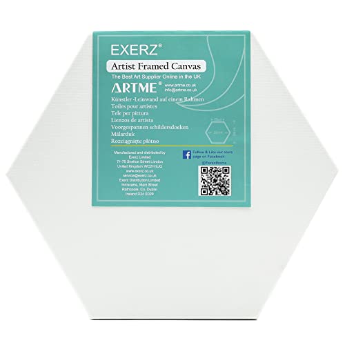 EXERZ Hexagon Keilrahmen 5 STK Leinwand Gerahmte Kunstleinwände 1.7cm dick/ 280GSM