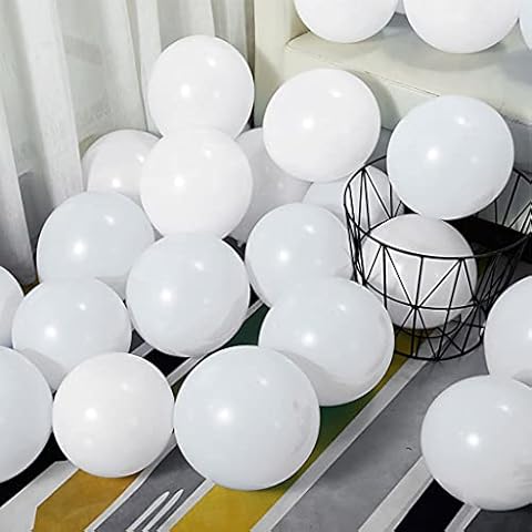 Yiran White Balloons - 30 Pack Latex 5 Inch Small Pastel Balloon Romantic Balloon, Decorations for Surprise Birthday Parties, Weddings, Baby Shower, Valentines, Anniversaries & Celebrations Cover
