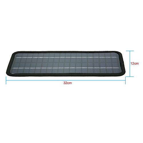 Decdeal Carregador portátil de bateria do carro, painel solar de 12V 4.5W exterior