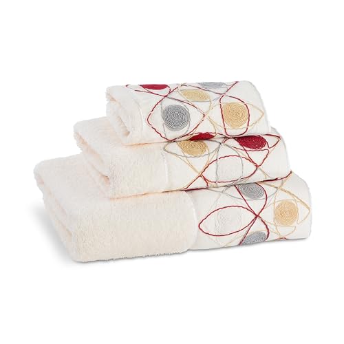 Zahari Home Sedona Modern Bathroom Towel Set - 3 Piece Luxury Towel Set - Beige