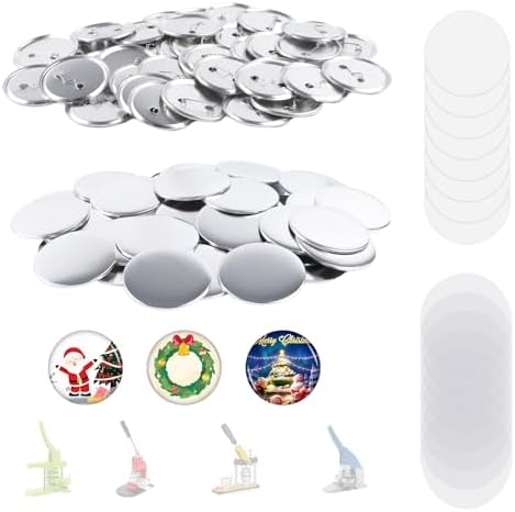 Button Supply Amazon.com: 75mm Metal Blank Button Supplies Button Making Parts, 100 ...