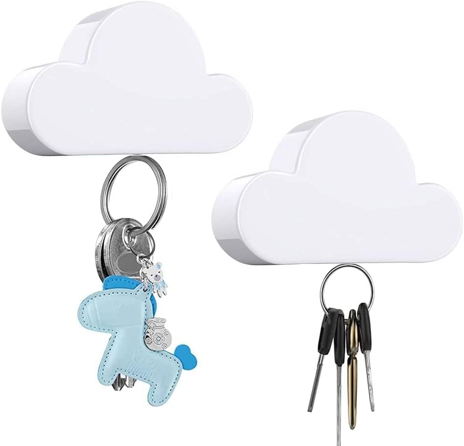 2Packs Wall Key Holder Cloud Powerful Keep Keychains