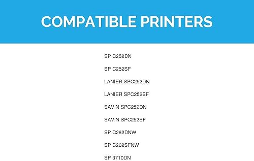 Miniatura 9 de LD Productos Cartucho de tóner compatible para Ricoh SP C252HA (Cyan, Magenta, Amarillo, Paquete de 3) Compatible con los siguientes modelos