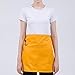 YXDZ (2 Piezas Camarero Delantal De Media Longitud Medio Delantal Corto Restaurante del Hotel Restaurante Occidental Café Delantal De Media Cintura Amarillo