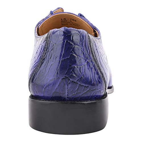 Image of LIBERTYZENO Mens Hornback Print Genuine Leather Lace Up Oxford Dress Shoes