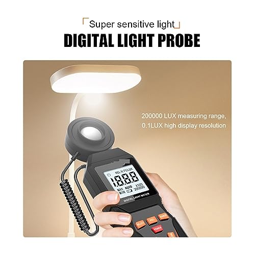 Luxómetro digital para solucionar problemas de iluminación deficiente hasta 200000 Lux 6