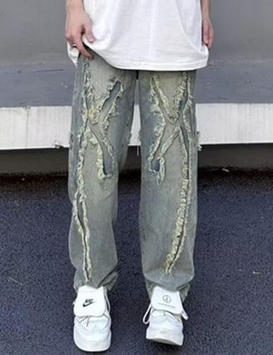 Y2k Baggy Jeans Vintage Distressed Jeans Hip Hop Pants Loose Fit Stacked Jeans Trousers Streetwear2