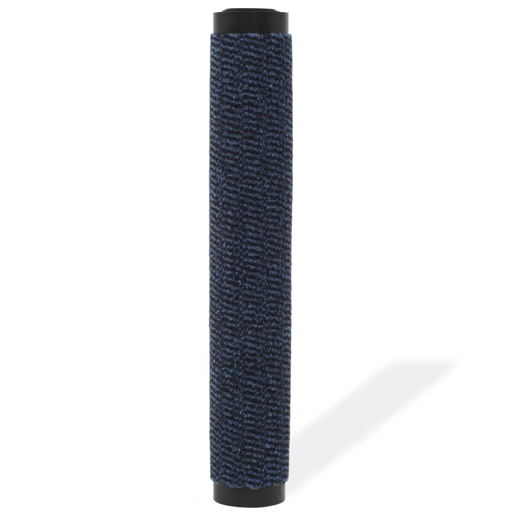 Felpudo azul 120 x 180 cm, entrada tufted de polipropileno con respaldo de goma, resistente felpudo para pasillo, cocina, balcón, interior y exterior