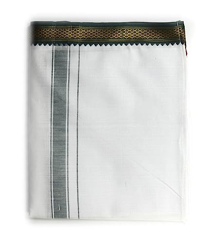 ASHIRWAD 100% Pure Cotton Gamcha Gomasa Stole Angocha Muffler Patka Soft with Border Color White & others | AE000187-003