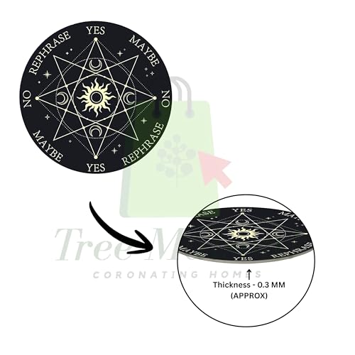 Image of Vastu Sun & Moon Dowsing Board | 6 Inch | with Brass Pendulum (Pendulum Assorted) Acrylic Divination Board