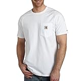 Carhartt Men's Force Cotton Delmont Short Sleeve T-Shirt Relaxed Fit, White, X-Large