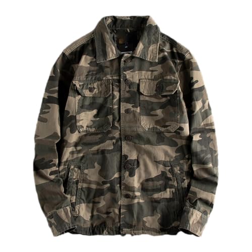 Chaqueta de camuflaje para hombre contra el frío de otoño en algodón