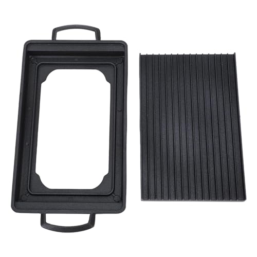 Mini parrilla de barbacoa de aleación de aluminio EMUKOEP rectangular para mesa 7