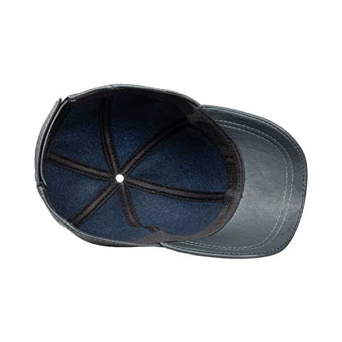 Image of Genuine Leather Unisex Baseball Cap