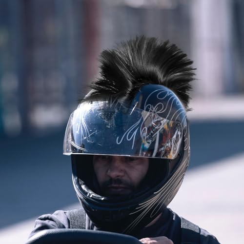 SHERCHPRY Helm-hahnenkamm-Ornament Helm Irokesenfalke Helm-irokesen-perücke Fahrradhelm Irokesenschnitt Helm Irokesen-Aufkleber Motorradhelm-falken Helmdekoration Ski Celosia Chemische Faser