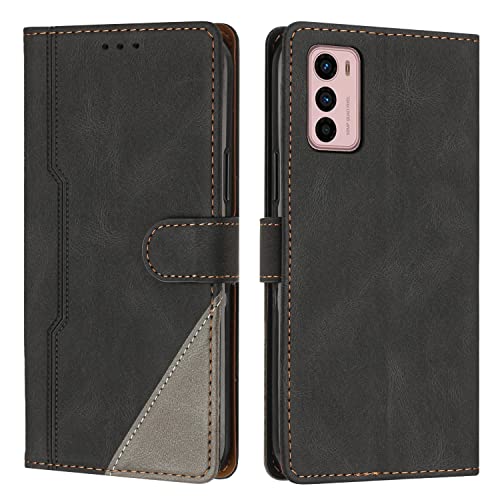 RADOO Funda para Motorola Moto G42, Funda Cartera de Cuero Multifunción, Cierre Magnético con Solapa Antichoque, Flip PU Cuero Carcasa Magnético Caso Cartera Móvil Case para Motorola Moto G42 (Negro)
