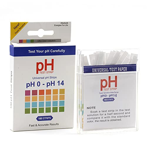 Kafeiya pH Teststreifen[100 Pcs],Lackmus Testpapier,pH-Wert-Bereich 1-14,Säuretest für Aquarien,Trinkwasser Cover