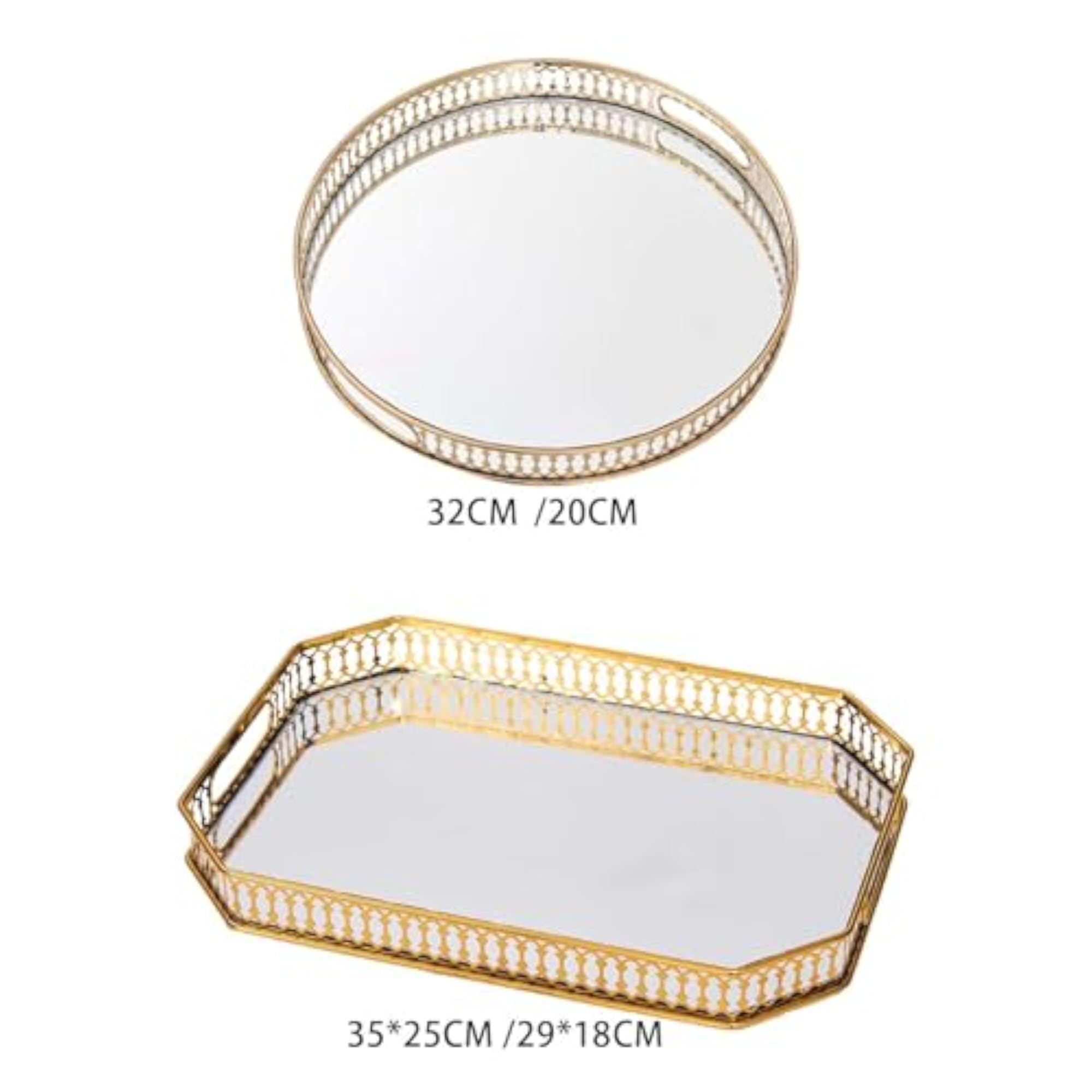 Modern Hollow Handle Makeup Organizer Tray for Lotion, 32CM