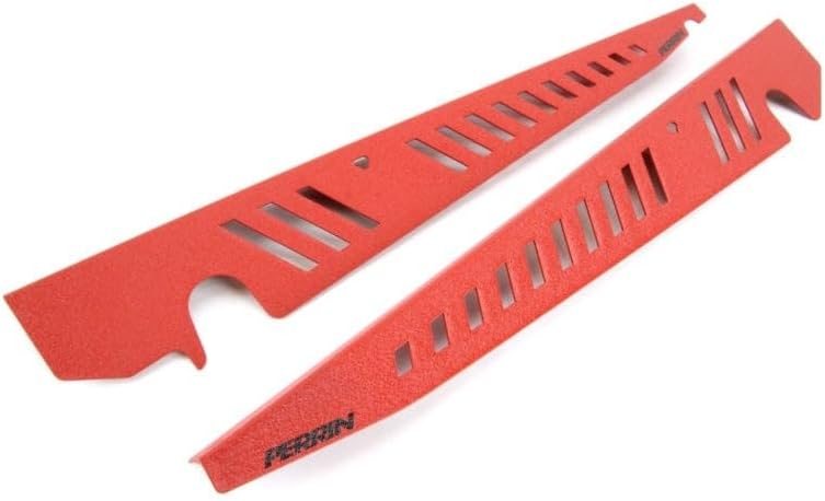 Perrin Performance Aluminum Fender Shroud Kit Red Compatible with 2015-2020 Subaru WRX/STI