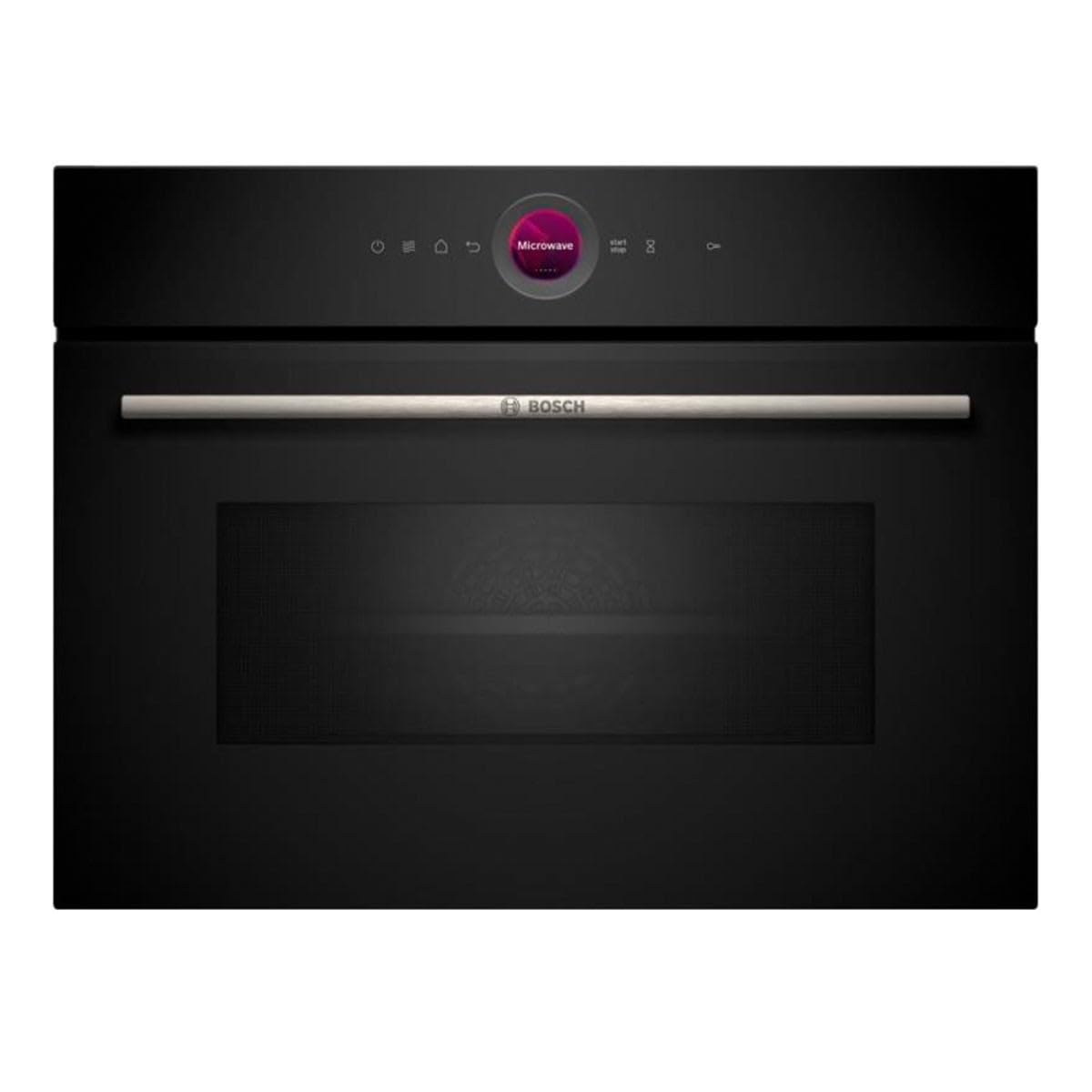 Bosch CEG732XB1 Serie 8 Einbau-Mikrowelle, Schwarz, AutoPilot, 10 Automatikprogramme, LED-Beleuchtung gleichmäßige Ausleuchtung, Klapptür, 45 x 60 cm, 1000 W