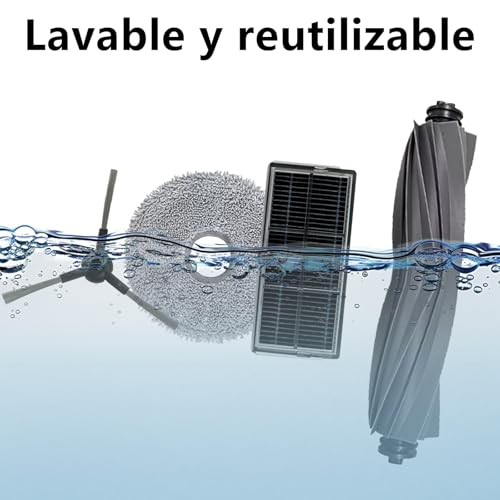 Miniatura 9 de 17 Piezas De Accesorios Para Dreame L10s Ultra Gen 2, L10s Pro Ultra Heat, Para Mova E30 Ultra Aspirador, 1 Cepillo Principal, 4 Toallas, 4 Filtros, 4 Bolsas De Polvo, 4 Cepillos Laterales