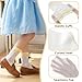 TOBETOPTOOLER 5 Pack Toddler Girl Socks，Little Kids Child Cotton Sock White Crew Ankle Seamless Bow Dress Socks for School (US, Age, 6 Years, 8 Years)