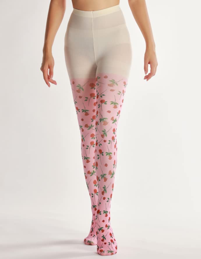 Image of Sahabowi Women Tights, Opaque High Waist Pantyhose, Vintage Control Top Stockings