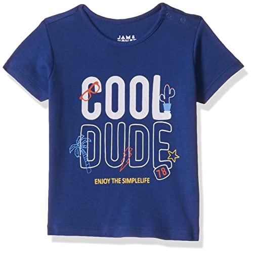 Image of Amazon Brand - Jam & Honey Boys Cotton Graphic Printed Half Sleeves T-Shirt | Regular Fit | Soft & Breathable (Available in Pack of 3 & Pack of 5) (2 to 8 Years)