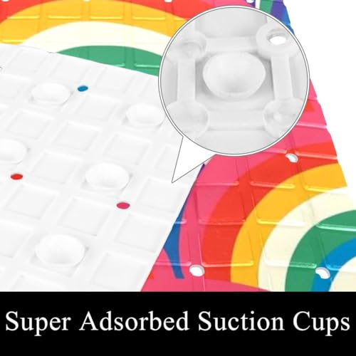 Tapis de bain antidérapant arc-en-ciel absorbant et séchage rapide - 4