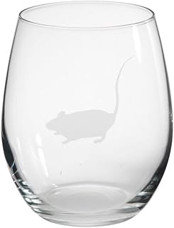 Rat Engraved Stemless Tumbler Glass, Gift for Women, Gift for Men, Rat Gift