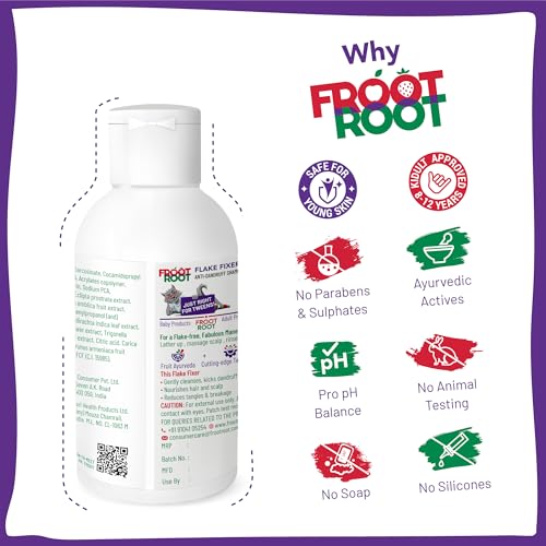 Image of Shampoo for Kids 5+ & Tweens |Anti-Dandruff |Natural Dandruff Fighters: Methi, Bhringaraj, Neem, Hibiscus, Papaya | Amla & Apricot Conditioners | Paraben & Sulfate Free | 100 ml for Strong, Shiny Hair