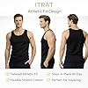 3PK Mens Sleeveless Vests 100% Cotton Gym Top Summer Training Gym Bodybuilding Tank Tops Basic Plain Colour Casual Undershirt (XXL Black) #4
