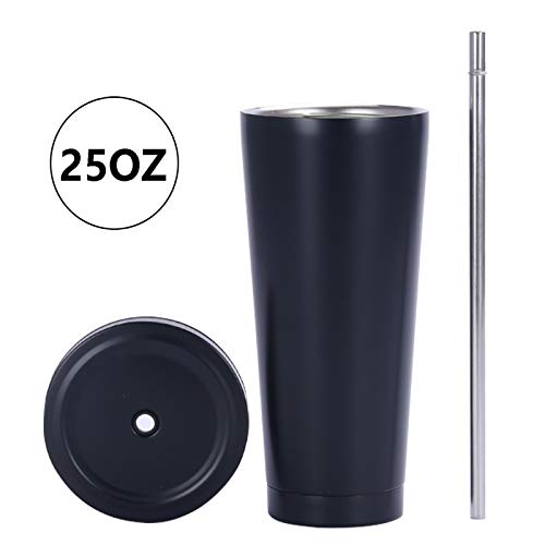 Malidily 750ml/25oz Taza Termica con Pajita y Tapa, Acero Inox Vaso Termico para Bebidas Frías o Calientes, Taza Termo… - Imagen 5