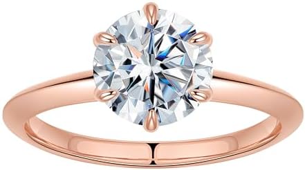 SMILEST 2ct Moissanite Engagement Rings for Women, D Color VVS1 C...