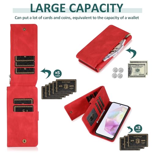 Coque Samsung Galaxy A35 Asuwish rouge évite les rayures - 7
