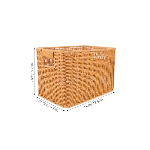 Cesta rectangular de plástico para organización de armarios YARNOW 3