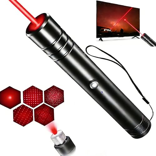 QUEOPFU Red Laser High Power, High Power Laser [Material Upgrade] Laser Pen，[2000 metres] Red Lazer USB Rechargeable for Teaching HuntingOutdoor Astronomy flashlightsflashlights